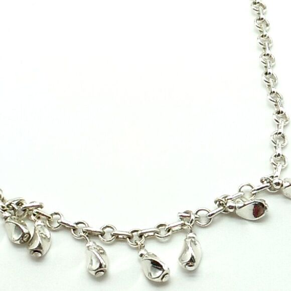 Twisted Teardrop Silver-tone Charm Necklace - Picture 6 of 14